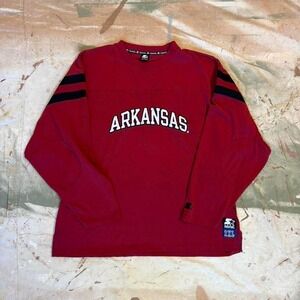 Essential 2000s Starter Arkansas Razorbacks long sleeve shirt Size XXL